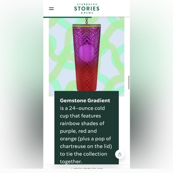 Starbucks × Shae Anthony She × This Gemstone Gradient 2024 Spring 24 oz Tumbler - Picture 10 of 10